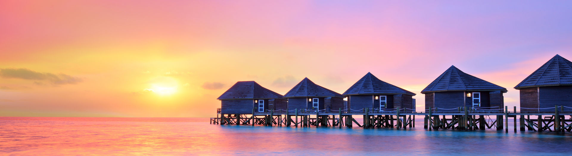 Over-water bungalows