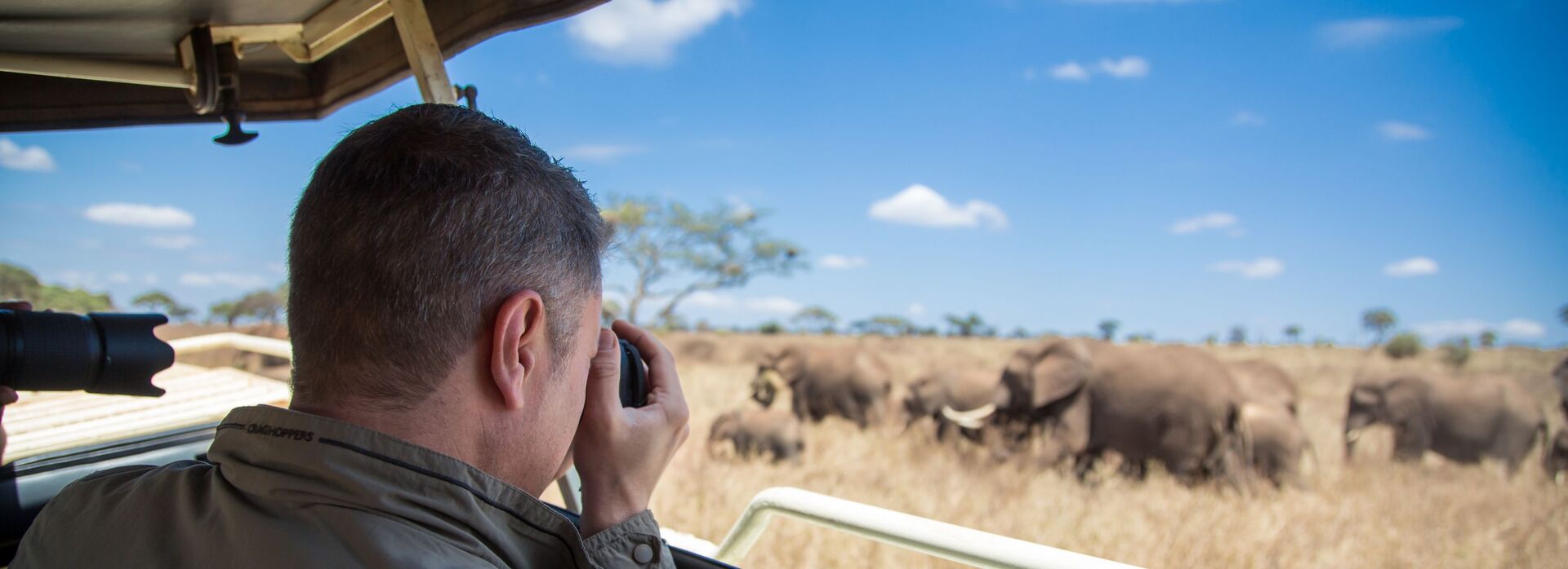 Man on Safari in Kenya